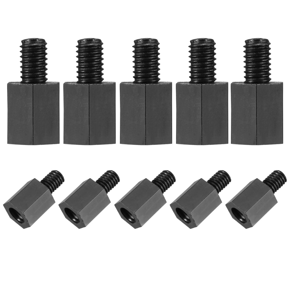 50pcs M4 8+6mm Male Female Thread Nylon Hex Standoff Spacer Screws