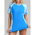 thumbnail image 6 of Sociala Women's Printed Active Rash Guard UPF 50+ Sun Protection Swimsuit Bathing Suit Tops Workout Running Tops Shirts, 6 of 6