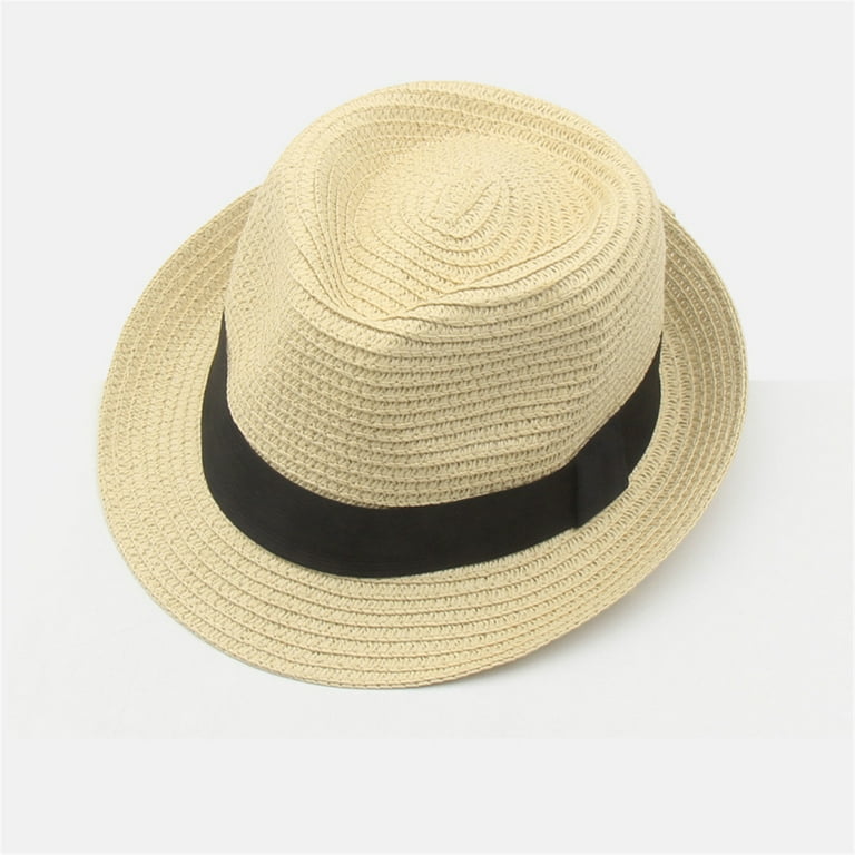 Prolriy Panama Hat Men Fedora Hats Adult Unisex Summer Fashion Cap - Main Image