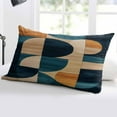 thumbnail image 5 of Turquoise Orange Throw Pillow Cover 16 x 24 Inch Decorative Pillow Cover Geometric Abstract Art Lumbar Pillowcase Seasonal Rectangle Cushion Case for Couch Sofa Bed Living Room, 5 of 7