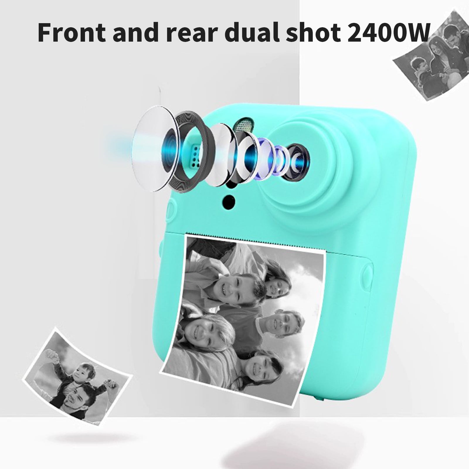 Portable 1080P High Definition Digital Video Camera, DV Camcorder HD Image, LCD Screen, Photo Shooting/Video Recording/Instant Printing, 1000mAh Battery and USB Charging