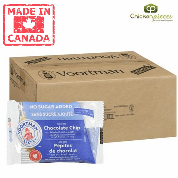 Voortman Cookie Chocolate Chip Soft No Sugar 20G (144/Case) - Canadian Made
