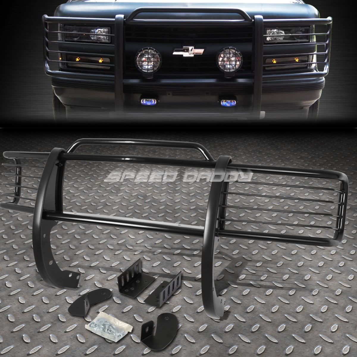 DNA Motoring GRILL G 013 BK Front Bumper Brush Grille Guard