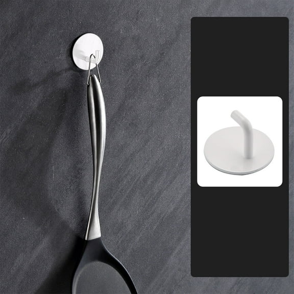 StSilkitty Uncomplicated Stainless Steel Round Hook Easy Install Suction Cup Wall Hanger for Kitchen,Bathroom,Entrance,Bedroom No Drilling Required,Holds Up to 4.4lb