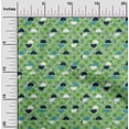 thumbnail image 1 of oneOone Cotton Cambric Dusty Green Fabric Circle Geometric Craft Projects Decor Fabric Printed By The Yard 42 Inch Wide, 1 of 4