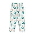 thumbnail image 5 of Naloa Turtles And Seahorses Print Women’s Ultra-Soft Comfy Pajama Lounge Pants with Pockets & Drawstring, 5 of 8