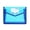 Blue, variant on 1 Pc Yellow Small Expanding File Folder, Accordion Receipt Organizer with Snap Closure & Front Label Slot, 9.84x7.48 Inch Plastic Coupon Bill Holder Wallet