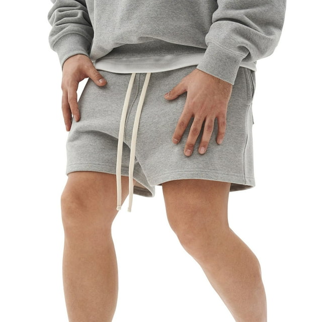 Aayomet Shorts pour Hommes Sports Shorts de Rue en Coton Cordon de Serrage Plage Décontracté Course Entraînement (C, L)