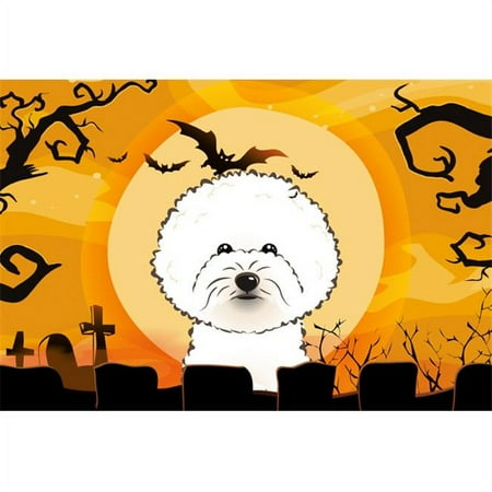 

Carolines Treasures BB1775PLMT Halloween Bichon Frise Fabric Placemat