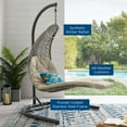 thumbnail image 2 of Modway Landscape Hanging Chaise Lounge Outdoor Patio Swing Chair in Light Gray Beige, 2 of 6