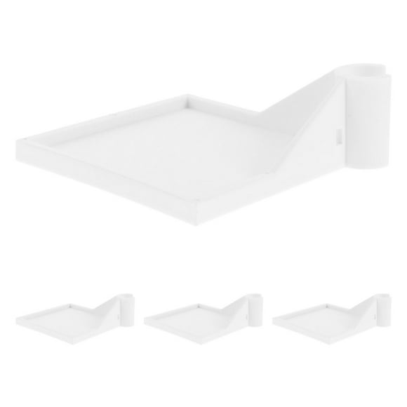 QUTETN 4pcs Grow Tent Corner Shelf Plastic Heavy Duty Grow Tent Pole Mount Shelf Grow Tent Pole Rack Grow Tent Accessories