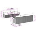 thumbnail image 2 of vidaXL 9 Piece Garden Sofa Set with Cushions Black Poly Rattan, 2 of 5