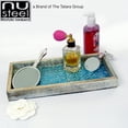 thumbnail image 5 of nu steel Mosaic Tray for Luxurious bath countertop, Holder for Guest Hand Towel, Watch, Earring, Makeup Brush, Reading Glass, Perfume, Jewelry, Perfect For Kitchen Counters, Bathrooms , Aqua Mosaic, 5 of 6