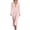 Pink, variant on Work Dresses for Women 2026 Solid Color Long Sleeve Business Dress Elegant Half Zipper Office Maxi Dresses
