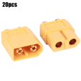 thumbnail image 2 of 20 piezas XT60 Conectores macho hembra Sailing adaptador de conversión batería Lipo RC Amarillo, 2 of 10