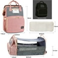 thumbnail image 4 of HAPPYLUOKA 3 in 1 Diaper Backpack with Changing Station, Baby Boy Diaper Bags, Baby Girl Nappy Bag, Mauve, 4 of 8