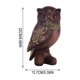 thumbnail image 3 of Wood Grain Resin Owl Figurine With Gold Accents Small Decorative Owl Statue For Living Room Bookshelf Wine Cabinet And Office Sculpture For Home, 3 of 9