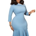 thumbnail image 2 of Women's Elegant Irregular Prom Dresses Mermaid Tight Formal Evening Party Gowns, 2 of 5