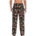 thumbnail image 3 of Goofa Rose Flowers Printed Soft Pajama Pants for Men, Wide Leg Comfy Casual Lounge Yoga Pants-Large, 3 of 9