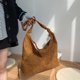 thumbnail image 1 of Bolsas De Hombro Bolso de hombro retro de pana para mujer, bolso de compras informal, bolso de mano (marrón), 1 of 9