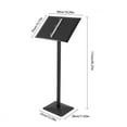 thumbnail image 5 of Ring Binder Stand, Pedestal Sign Holder Freestanding Metal Menu Board Stand with 12.6*11-inch Sturdy Base Poster Stand Black, 5 of 8