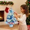 thumbnail image 6 of Iumwxz Tabletop Christmas Tree with Lights & Ornaments 17 Inch Blue Artificial Mini Xmas Tree for Desktop Decor Holiday Party Home Indoor Decoration, 6 of 6