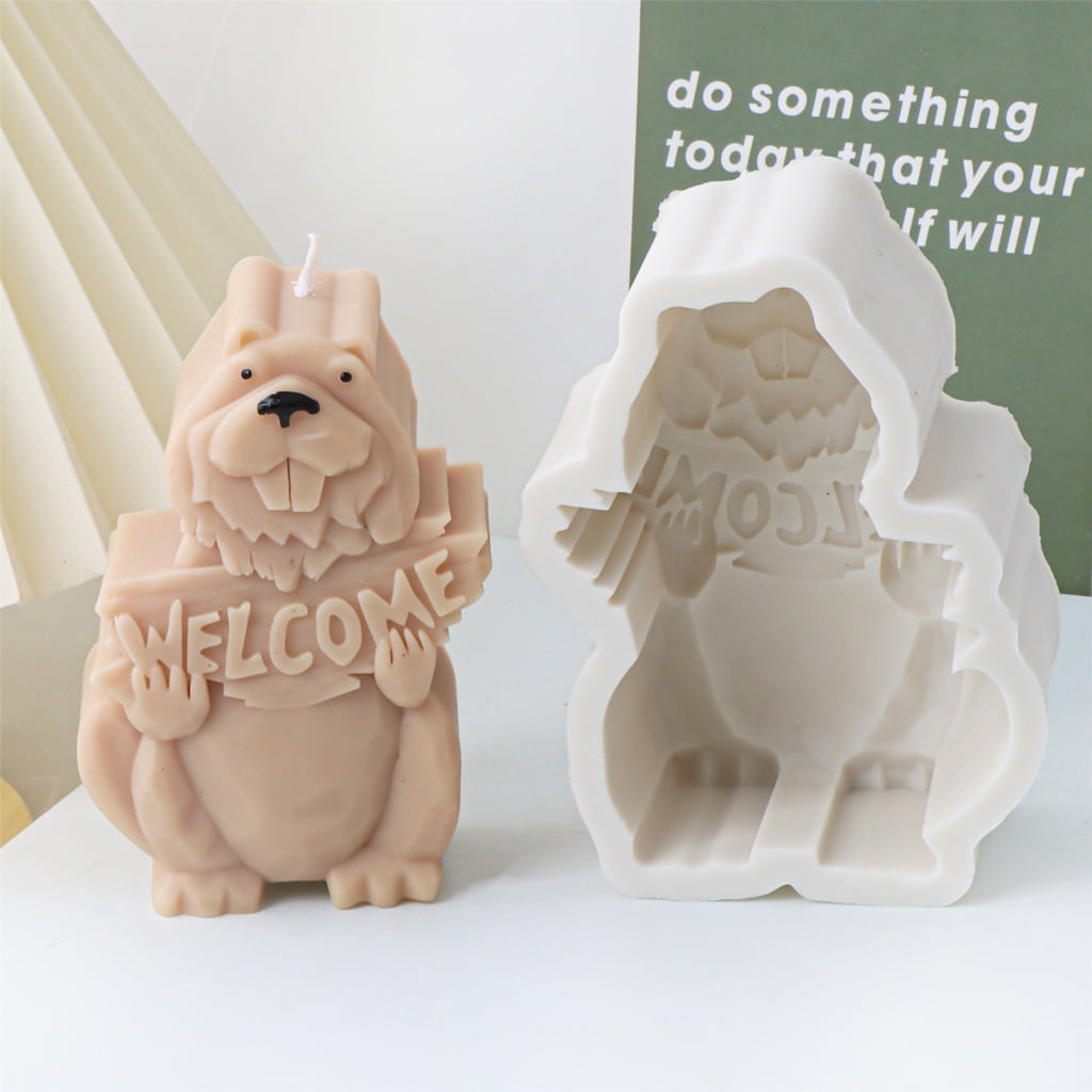 BQBQERT Cats Dog Shaped Silicone Molds Candle Molds for Epoxy Resin, Candle Soap Home Decoration, Plaster Decoration