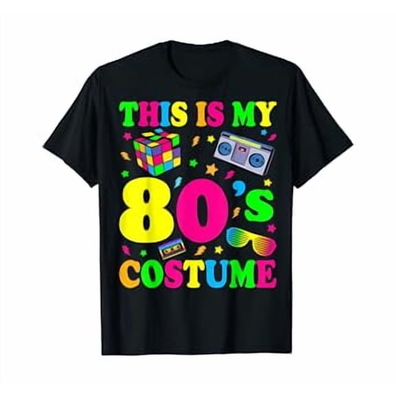 This Is My 80S Costume T-Shirt 80's Party Tee T-Shirt