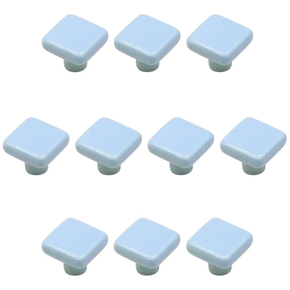 10 Packs Square Ceramic Dresser Knobs Drawer Handle Cupboard Door Pull Cabinet Closet Knob