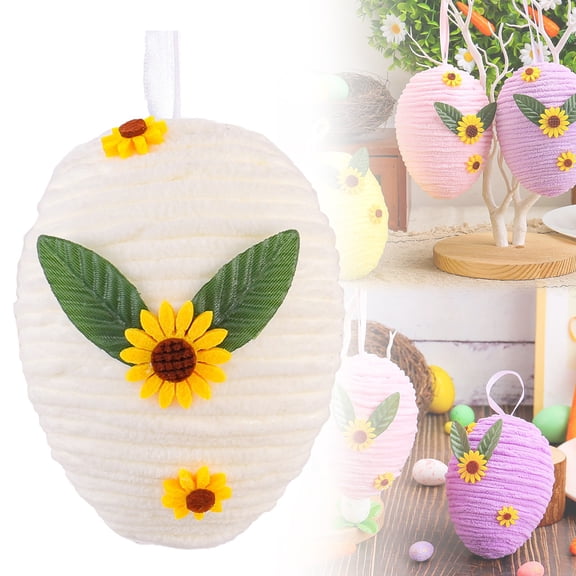 Curated Selection DreamyJuly Easter Egg Ornaments for Tree Decorations Colorful W0-ven Easter Egg Hanging Ornaments for Easter Tree Basket Decor Spring Holiday, Easter Egg Ornament A