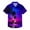 Purple, variant on BUWTTED Shirts for Men Hawaiian Beach Tropical Print Short Sleeve Button Down Loose Summer Casual Holiday Vacation Breathable Blue Shirt L