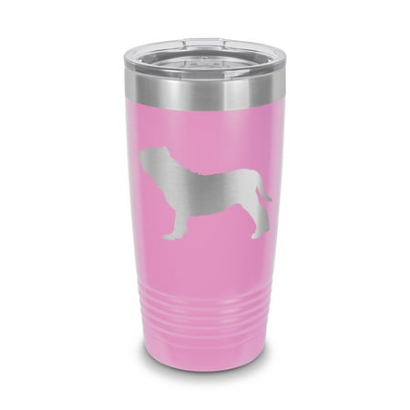 

Neapolitan Mastiff Tumbler 20 oz - Laser Engraved w/ Clear Lid - Stainless Steel - Vacuum Insulated - Double Walled - Travel Mug - dog canine pet - Light Purple