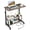 Grey Oak, variant on Karl home 31.5" Portable Rolling Desk on Wheels,Height Adjustable Standing Desk with 2 Outlets/3 USB Ports,Mobile Laptop Table with Hooks and Storage Shelves for Home Office,Grey Oak