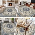 thumbnail image 5 of 6'x9' Area Rugs, Southwestern Boho Blue Indoor Outdoor Area Rug for Living Room Bedroom, Ethnic Geometric Farmhouse Washable Bathroom Rugs Kitchen Floor Carpet Mats Home Decor Aesthetic, 5 of 8