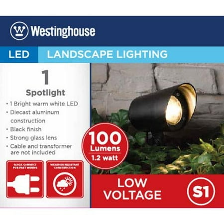 Westinghouse Low Voltage Spotlight Black Cy2001 08w Westinghouse Low Voltage Spotlight Black Cy2001 08w