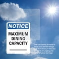 thumbnail image 6 of Maximum Dining Capacity ____ OSHA Notice Rigid Plastic Sign 18 Inch x 12 Inch - 10 Pack, 6 of 8