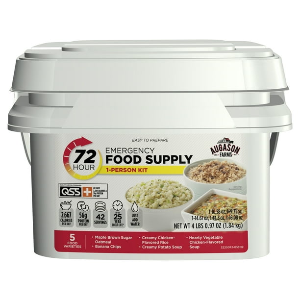 Augason Farms 72-Hour 1-Person Emergency Food Supply Kit 4 lbs 1 oz ...