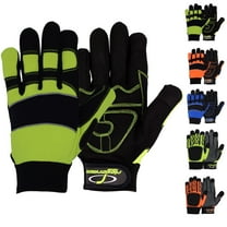 Riggermen Men’s Heavy Duty Mechanic Work Gloves Touchscreen Multiuse Green, XL