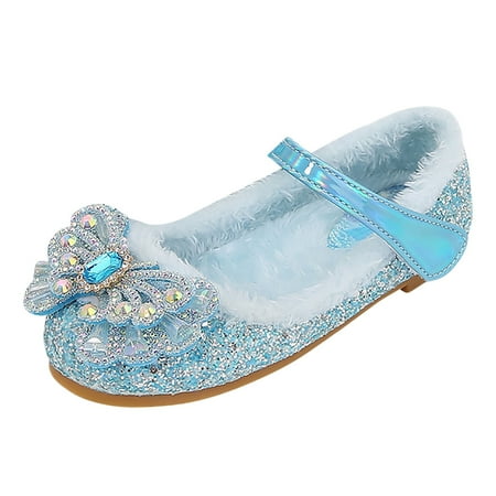 Kureaily Girl PU Sequins Shoes Children Silver Performance Shoes Toddler Shoes Girl Size 6 Girls Size 4 Boots 8-9 Years