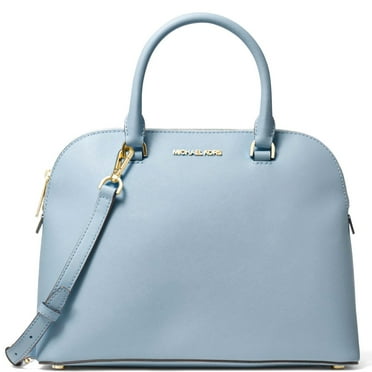 Michael Kors Women's Cindy Large Saffiano Leather Zip Around Satchel (Pale Blue)
