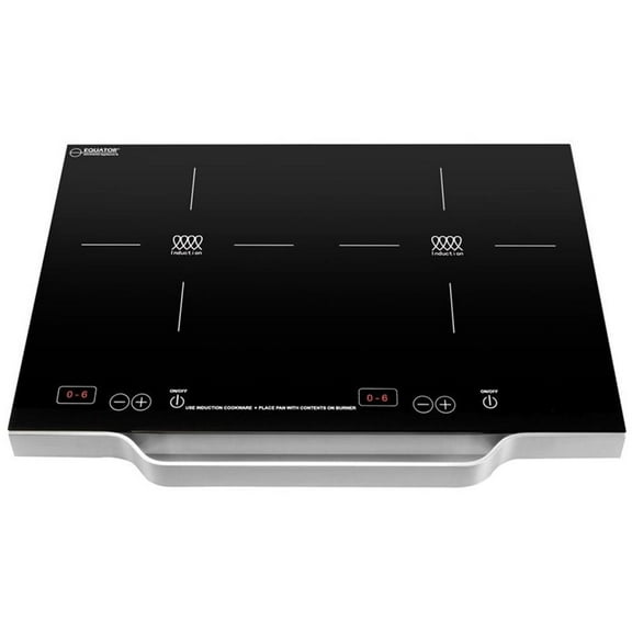 Pemberly Row Portable Dual Burner Induction Cooktop with Handle