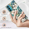 thumbnail image 2 of Allytech Motorola Moto Edge 20 Case Clear, Flower Series Crystal Clear Back Cover Flexible TPU Silicone Shockproof Drop Proof Anti-yellow Protection Case Cover for Moto Edge 20, White Flower, 2 of 5