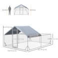 thumbnail image 3 of PawHut Metal Chicken Coop, Walk-in Hen Run House W/ Anti-Ultraviolet Cover, 3 of 10