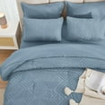 thumbnail image 4 of California King Comforter Set Grayish Blue - 7 Pieces Bed in a Bag Cal King Bedding Comforter Sets, Tufted Lightweight Fluffy Bed Set with Comforter, Sheets, Pillowcases & Shams, 4 of 14