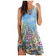 thumbnail image 2 of ICHUANYI Clearance Women's Fashion Sexy Vintage Round Neck Sleeveless Printed Round Dresses(Light Blue, XL) ICHUANYI WER2023080815432, 2 of 5