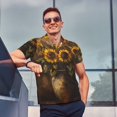 thumbnail image 4 of Balery Rustic Sunflower Bouquet Camisa Polo de Hombre con Estampado, de Manga Corta y Tejido Medio, Camisa Tipo Golf Polo-X-Large, 4 of 6