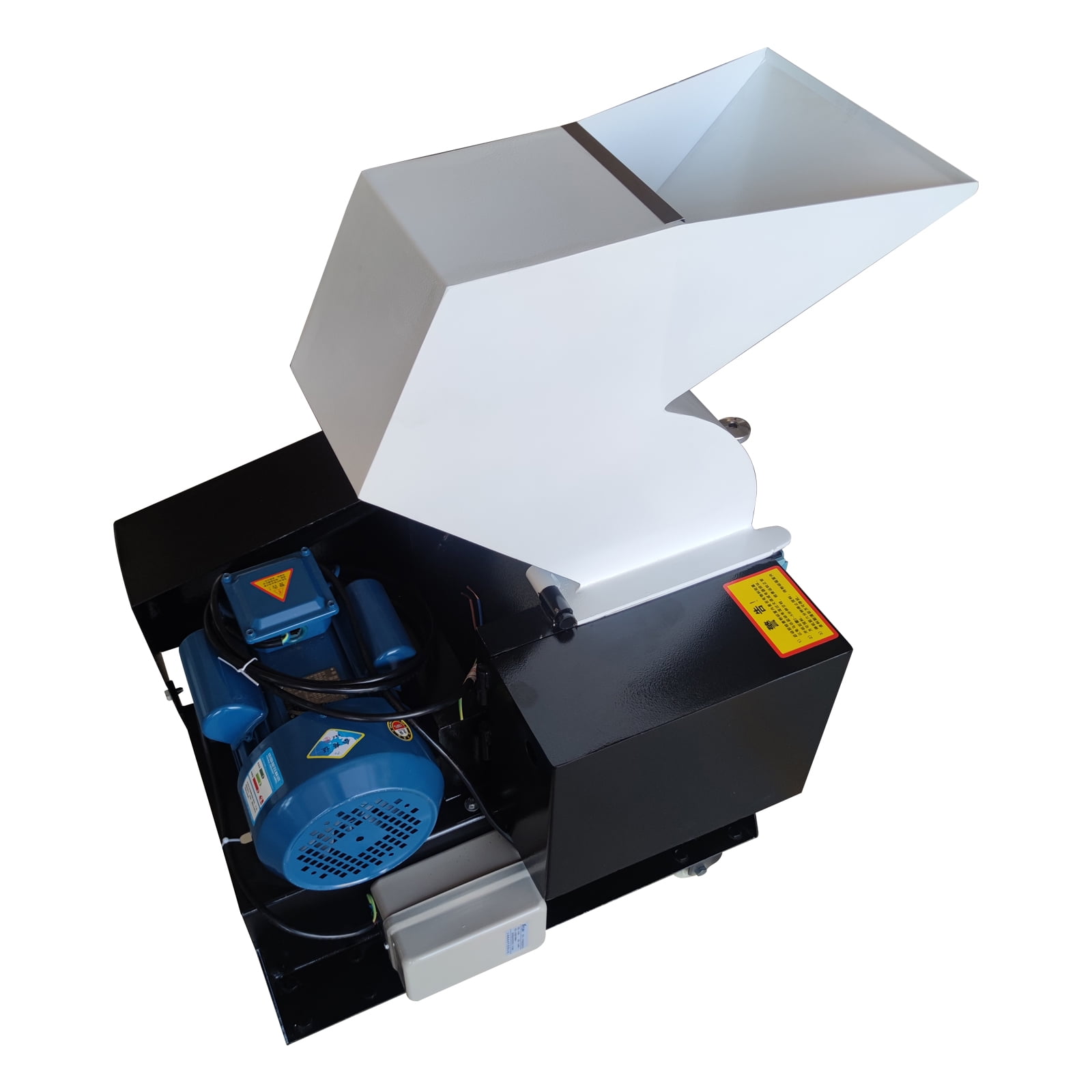 White Plastic Shredder Machine Bottle Granulator Crusher Commercial 220V 1PH 50HZ 2.2KW