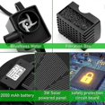 thumbnail image 3 of Solar Fountain, Upgraded 3w Solar Bird Bath Fountains With 2000 Mah Battery, Color Led, 7 Nozzle, Safety Protection_Perfect Gift, 3 of 3