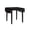 Black, variant on Linon Peake Square Dining Table with Drop Leaf, White