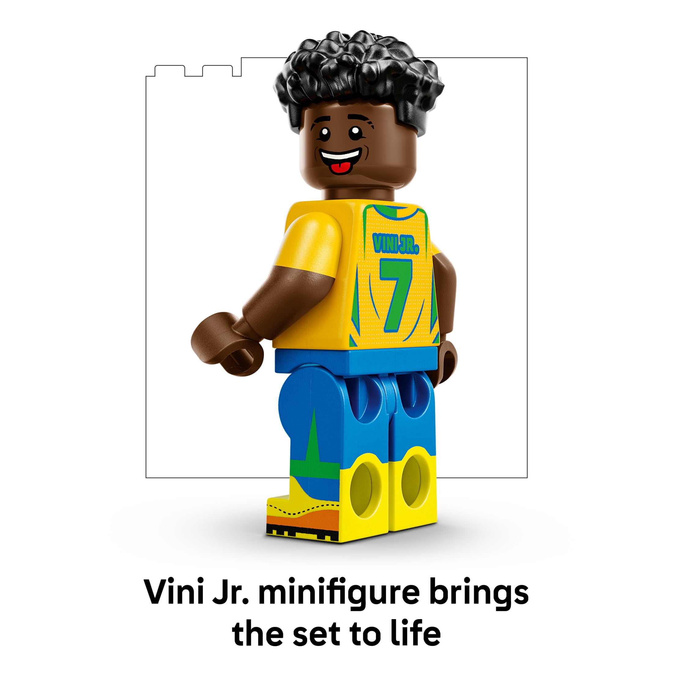 LEGO Editions Vini Jr. – Soccer Highlights - Building Set for Boys & Girls, Ages 10+ - Collectible Soccer Gift W/ Plaque - Kids Bedroom or Shelf Decor - 43027